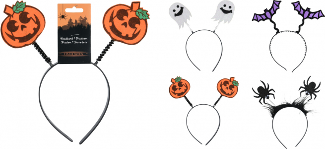 Cerchietto con simboli Halloween, modelli assortiti