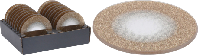 Piatto in vetro oro glitter, vari formati