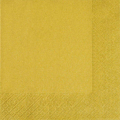 Tovagliolo in carta 3 veli oro 24x24 cm, confezione da 20 pezzi