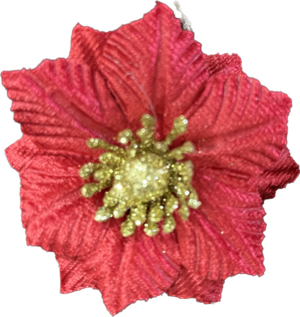 Pick fiore rosso, diametro 7 cm, confezione da 24 pezzi