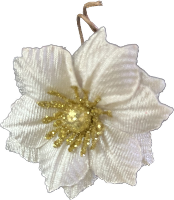 Pick fiore crema, diametro 7 cm, confezione da 24 pezzi