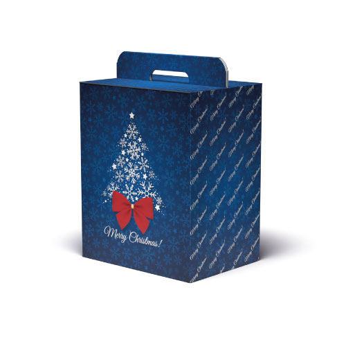 Scatola per confezioni regalo fantasia "Silent Night" con maniglia superiore, vari formati