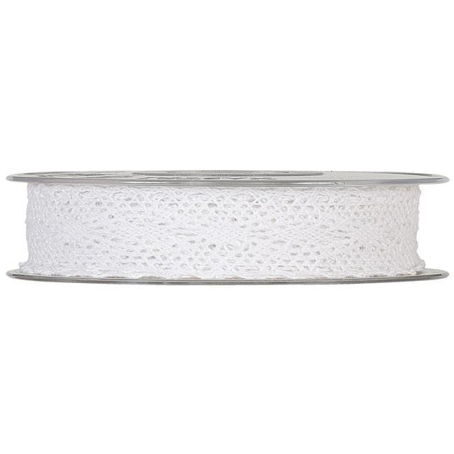 Rotolo nastro in cotone bianco "Merletto"