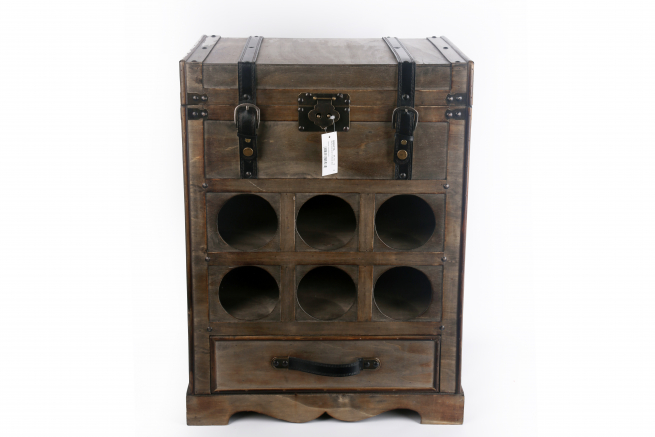 Baule in legno multifunzione, 30.5x44 cm, altezza 58.5 cm
