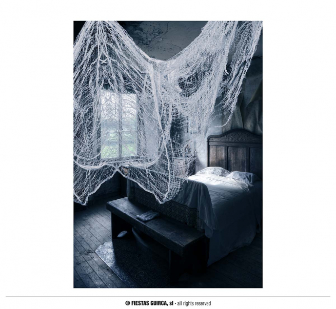 Telo bianco effetto ragnatela, 76x228 cm