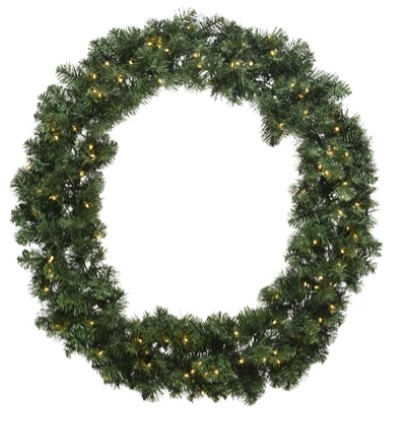 Corona "Imperial" di pino verde con led, diametro 60 cm