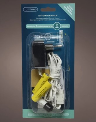 Eliminatore multiplo di batterie, 3 da 2xAA, con cavo bianco lunghezza 3 metri