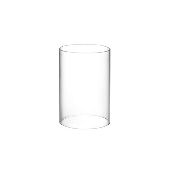 Parafiamma in vetro, diametro 7 cm, altezza 15 cm
