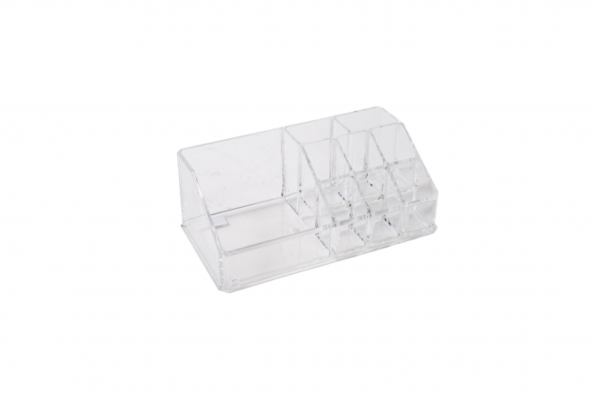 Contenitore in plastica trasparente, 9.5x17.5 cm, altezza 6.6 cm