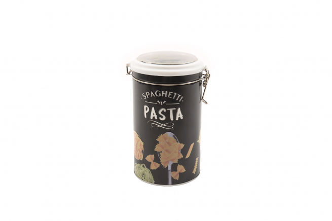Barattolo in latta per pasta, diametro 11 cm, altezza 19 cm