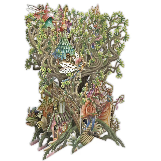 Biglietto POP-UP tridimensionale "Casa delle fate"