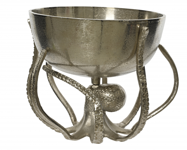 Cestello per ghiaccio in alluminio con polipo, diametro 30 cm, altezza 29.4 cm