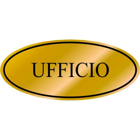 Etichetta adesiva dorata "Ufficio"