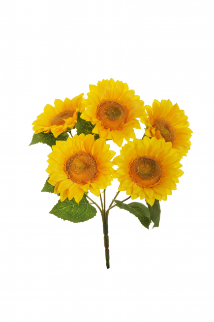 Girasole giallo diametro 13 cm in mazzo, altezza 42 cm