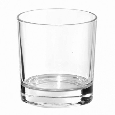 Cilindro in vetro, altezza 8 cm e diametro 7.5 cm