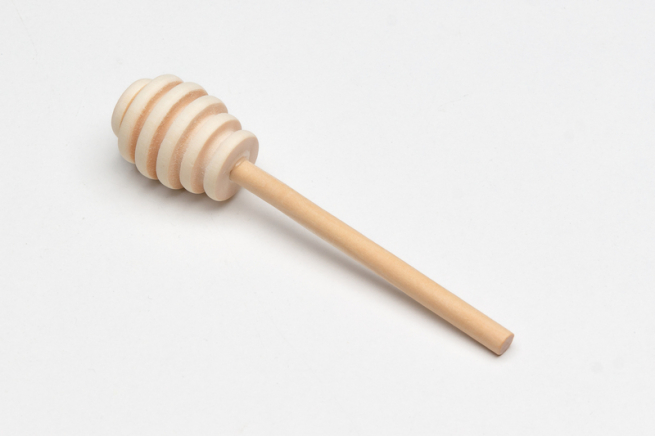 Spargimiele in legno naturale, lunghezza 10 cm, confezione da 24 pezzi