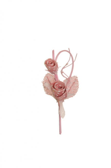 Pick rosa in juta altezza 14 cm, confezione da 12 pezzi, vari colori