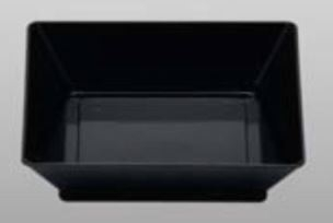 Piattino fingerfood quadrato nero 65x65mm 45cc, confezione da 25 pezzi