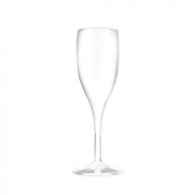 Bicchiere calice flutes "Vinum" trasparente drink safe riutilizzabile 150cc, confezione da 6 pezzi