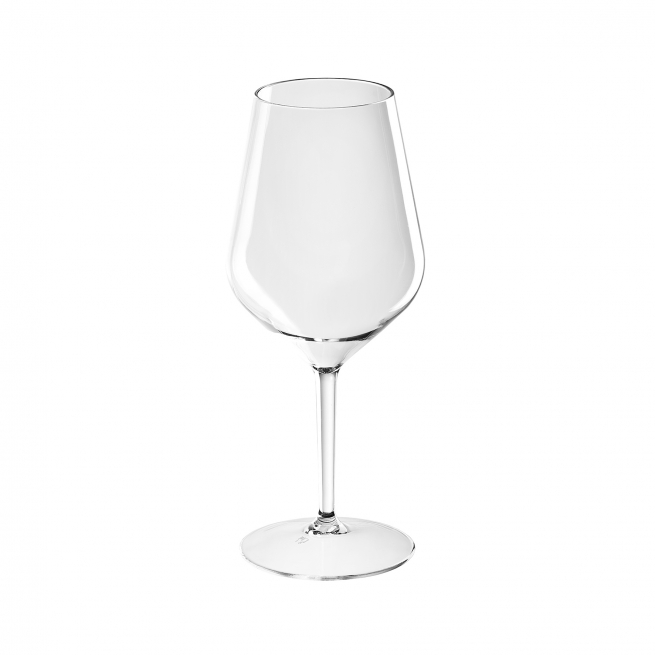 Bicchiere calice trasparente "Wine tritan" drink safe riutilizzabile 470cc, confezione da 6 pezzi