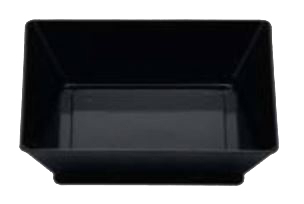 Piattino fingerfood quadrato nero 65x65mm 45cc, confezione da 25 pezzi