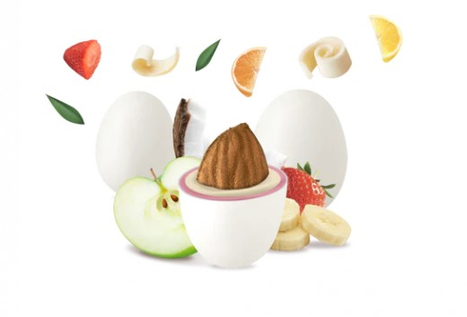 Confetti bianchi "Maxtris" frutta, confezione da 1 kg