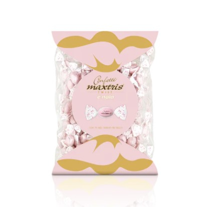 Confetti rosa "Maxtris" twist incartati singolarmente, busta da 1 kg