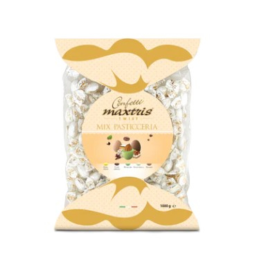 Confetti "Maxtris" twist mix pasticceria incartati singolarmente, busta da 1 kg