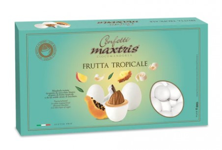 Confetti bianchi "Maxtris" frutta tropicale, confezione da 1 kg