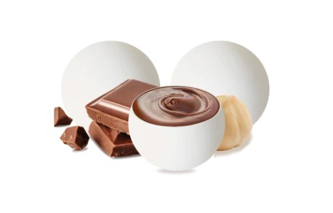 Confetti bon bon bianchi "Maxtris" cream cioccolato al latte e nocciola, confezione da 900 gr