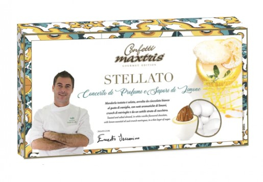 Confetti bianchi "Maxtris" stellato concerto di limoni, confezione da 1 kg