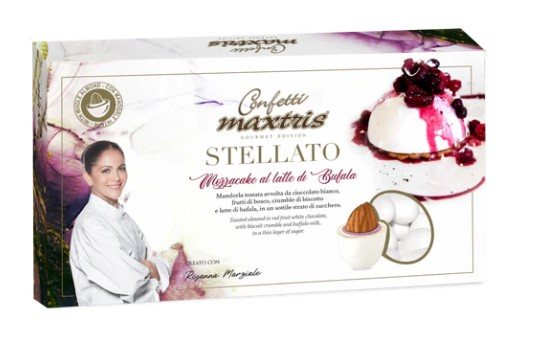 Confetti bianchi "Maxtris" stellato mozzacake, confezione da 1 kg
