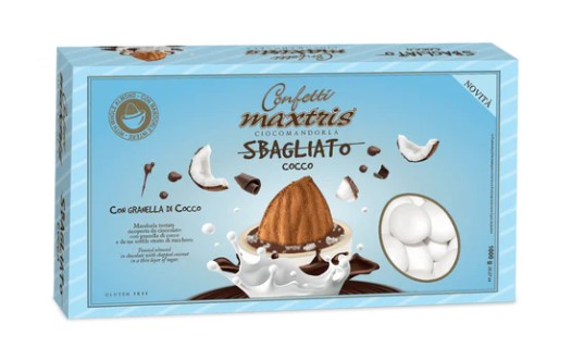 Confetti bianchi "Maxtris" al cocco sbagliato, confezione da 1 kg