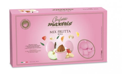 Confetti rosa "Maxtris" mix frutta, confezione da 1 kg