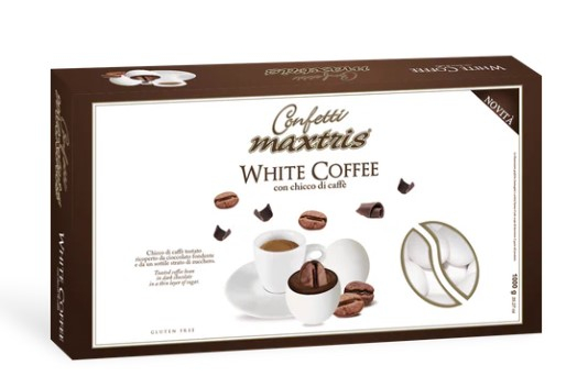 Confetti bianchi "Maxtris" white coffee, confezione da 1 kg
