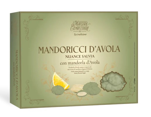 Confetti "Maxtris" mandoricci d'Avola nuance salvia, confezione da 1 kg