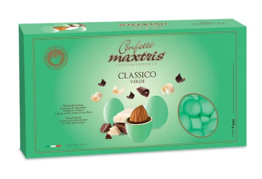 Confetti verdi "Maxtris" classico, confezione da 1 kg