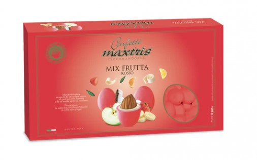 Confetti rossi "Maxtris" mix frutta, confezione da 1 kg