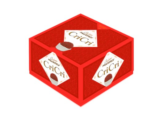 Confetti "Maxtris" Cri Cri rosso, confezione da 500 gr