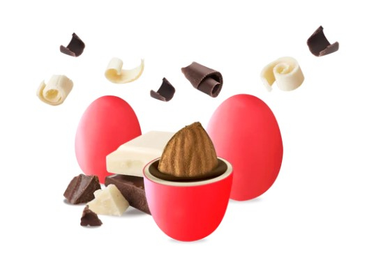 Confetti rossi "Maxtris" cadeaux twist incartati singolarmente, confezione da 500 gr