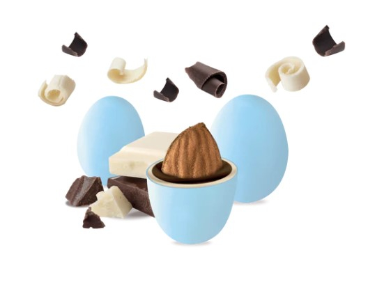 Confetti celesti "Maxtris" cadeaux twist incartati singolarmente, confezione da 500 gr