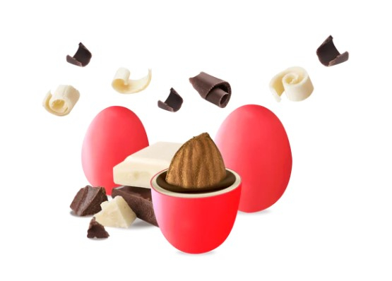 Confetti rossi "Maxtris" twist incartati singolarmente, busta da 1 kg