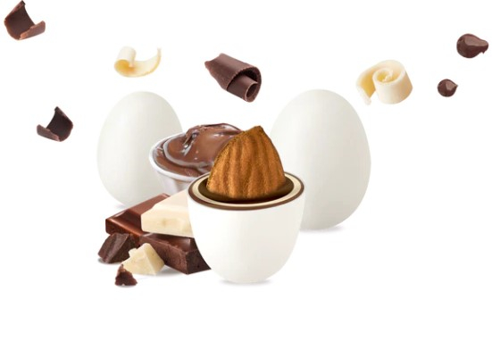 Confetti bianchi "Maxtris" mix choco, confezione da 1 kg