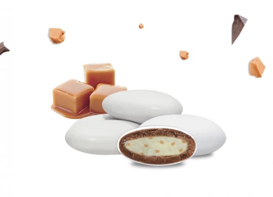 Confetti bianchi "Two Milk" crunch caramello croccante, confezione da 1 kg