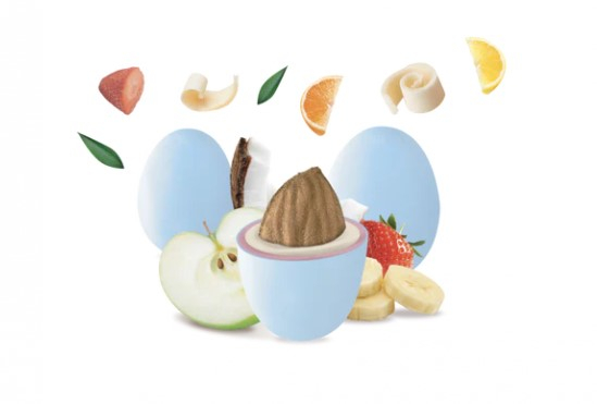 Confetti azzurri "Maxtris" mix frutta, confezione da 1 kg