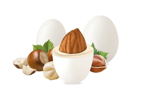 Confetti bianchi "Maxtris" nocciolato bianco, confezione da 1 kg
