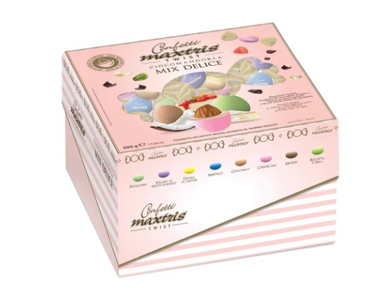 Confetti "Maxtris" cadeaux twist mix delice incartati singolarmente, confezione da 500 gr