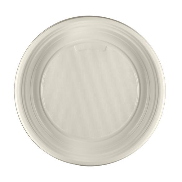 Piatto bianco in plastica, varie misure