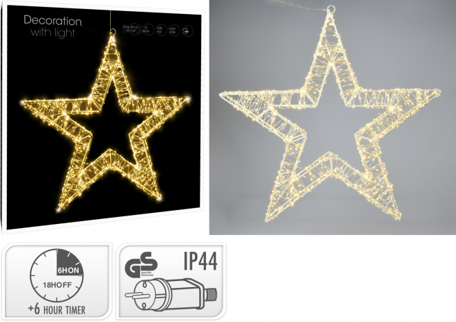 Stella con 1440 led, diametro 50 cm
