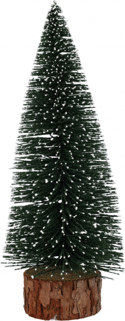 Albero innevato con base in legno, varie altezze